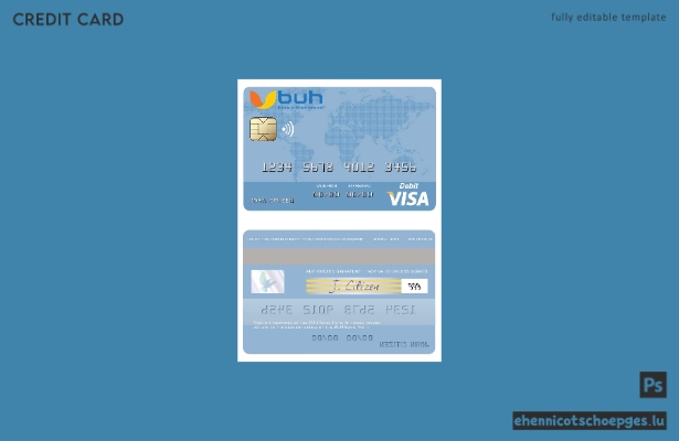 Beispielvorschau der Haiti BUH Bank Visa-Debitkarte